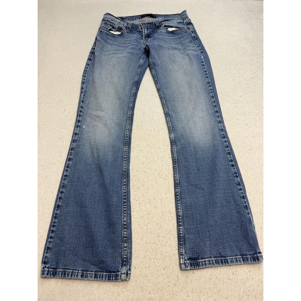 Levi's Too Superlow 524 Jeans Womens 5M Blue Low Rise Bootcut Stretch Denim